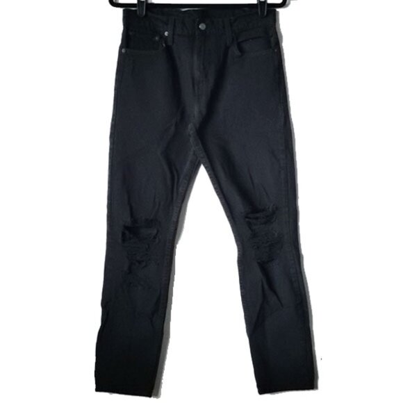 Levi's 512 Slim Fit Taper Jeans Black Denim 30x30 - Picture 2 of 13